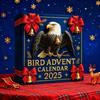 2025 Bird Advent Calendar 24 Days Handcrafted Acrylic Ornaments with Realistic Designs 2D Flat Hanging Decor for Christmas Tree & Holiday Display