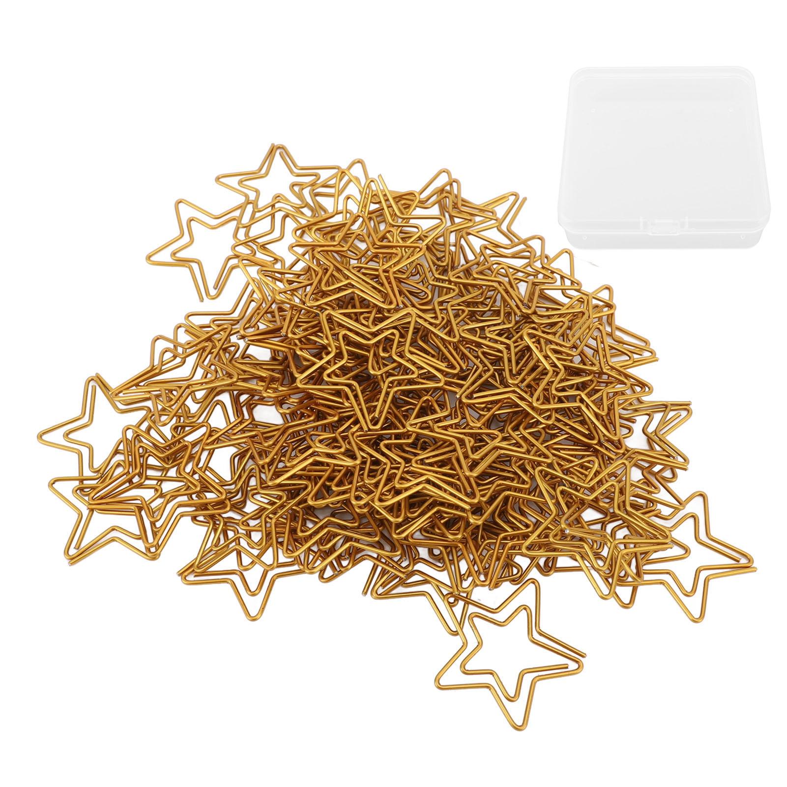 

100 шт., забавные милые скрепки, декоративные металлические маленькие зажимы для журнальной бумаги для офиса, школы, дома Star Shaped