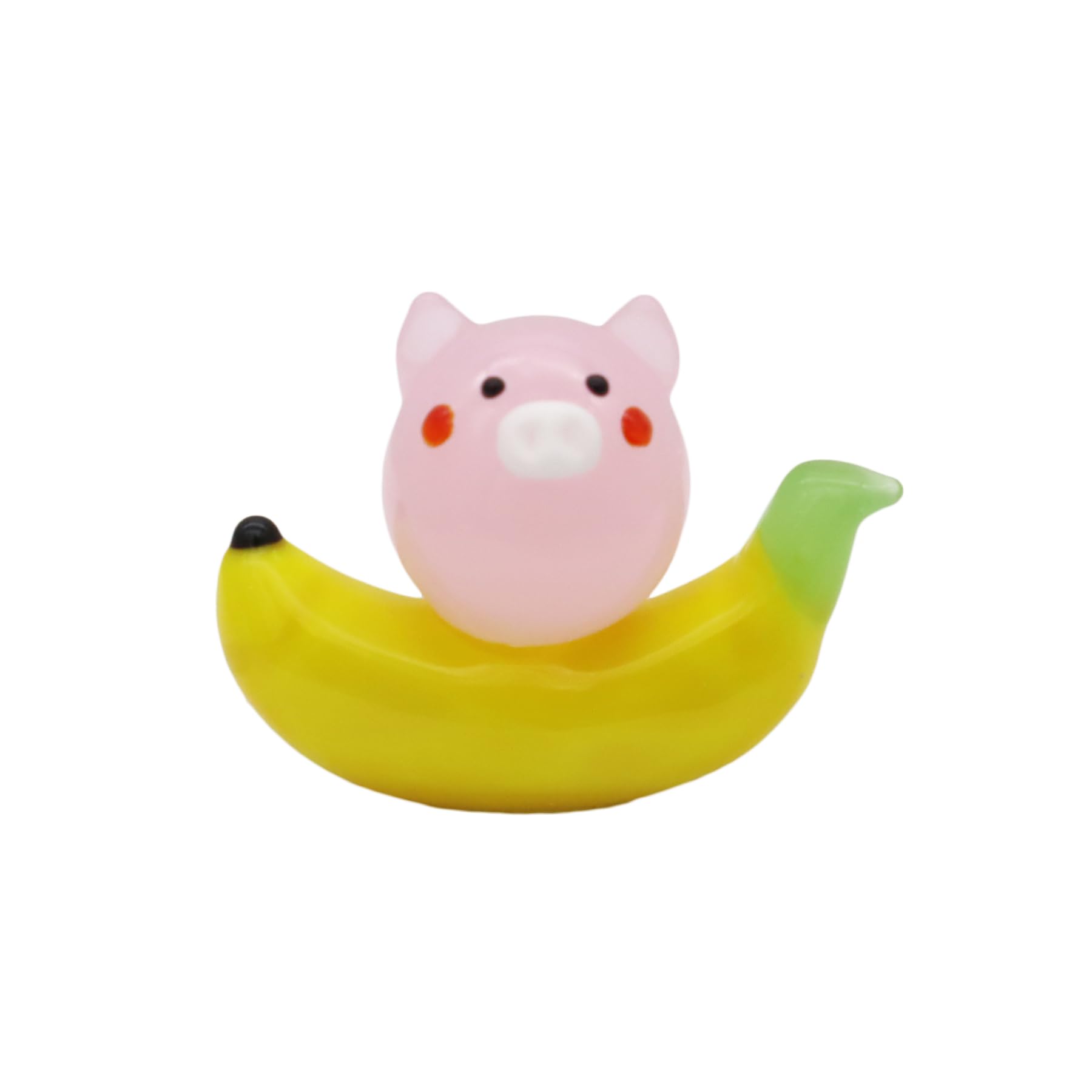 

Four Cart Cute Handmade Glass Banana Pig