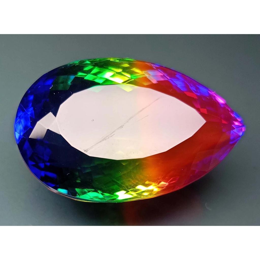 Bi-Color Tourmaline Natural 67-68 Ct Pear Cut Stunning Certified Loose Gemstone