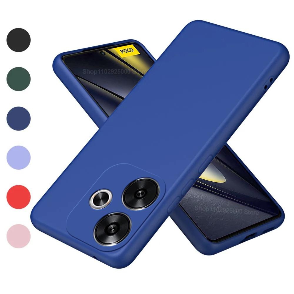 Poco F6 PocoF6 Pro Case Liquid Silicone Phone Cases For Xiaomi Poco F6 Poco F 6 F6Pro PocoF6 Pro Soft Cover Accessories