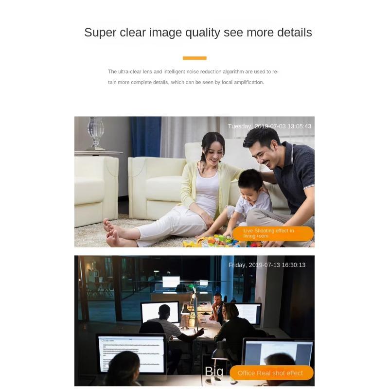 White Wireless camera Indoor WiFi camera Baby Monitor WiFi network camera Home monitor Home Security Roulette Night Vision White