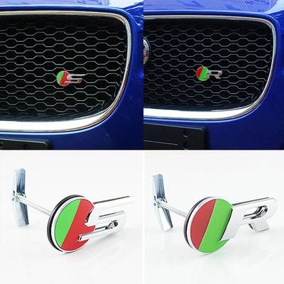 Metalowy samochód wyścigowy przedni grill odznaka dla F-PACE F-TYPE E-PACE XE XF XJL RS Sport emblemat naklejka logo naklejka akcesoria