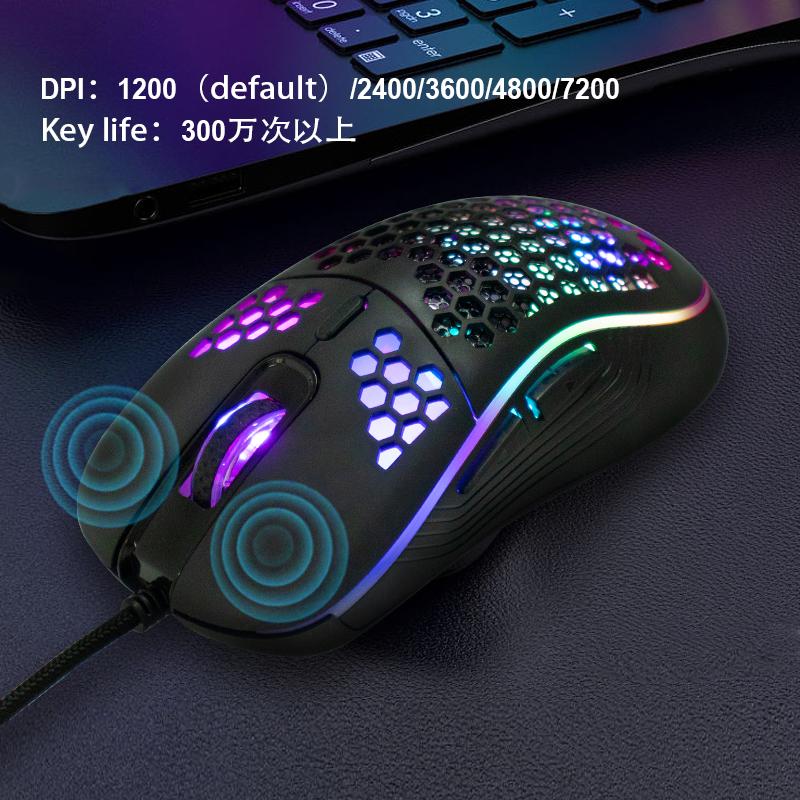 TMICE 61 Keys Wired Mechanical Keyboard and Mouse Blue Switch Anti-ghosting LED Backlit Gaming Keyboard Mouse Combo for PC Gamer
