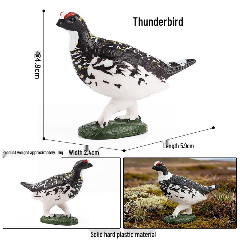 Children's Animal Simulation Toy Set: Eagle, Falcon, Secretary Bird, Owl Figurines