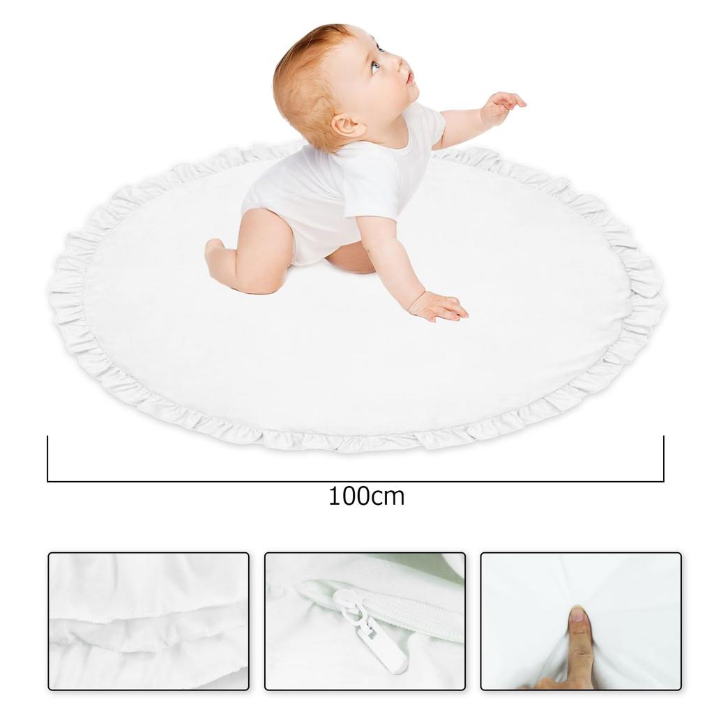 Soft, Round Play Mat, Rug, Play Area, Play Area for Baby Crawling, Play Mat, Circle Mat, Thick, Kids' Play Mat, Suitable for All Seasons, with