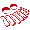 Mesh Grille Insert Grill Sticker & Headlight Turn Light Cover Trim for Jeep Wrangler JL 2018-2025 Chrome Accessories