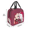 Charlie And Vaggie Valentines Hazbin Hotels Insulated Lunch Bag for School Cooler Thermal Food Box Tote Lunch Boxes Container