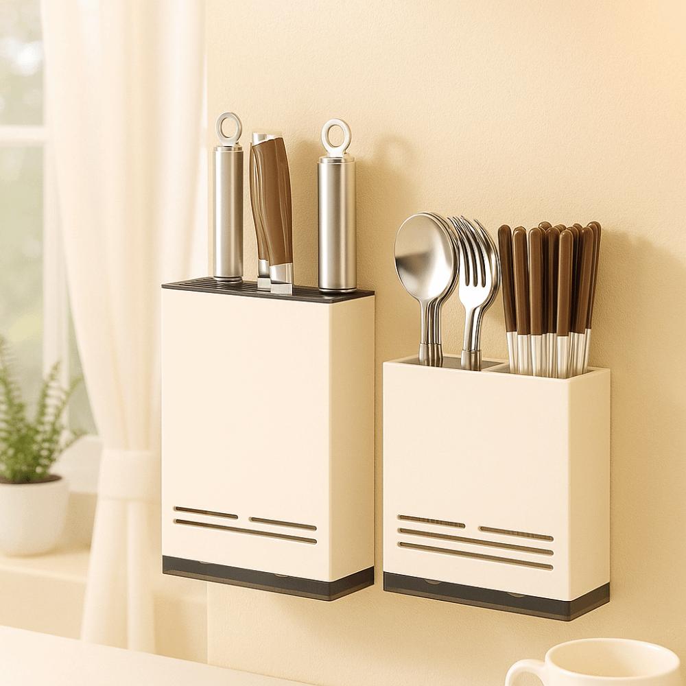 Wall Mounted Cutter Holder Rust-proof Chopstick Holder  Tableware Organization