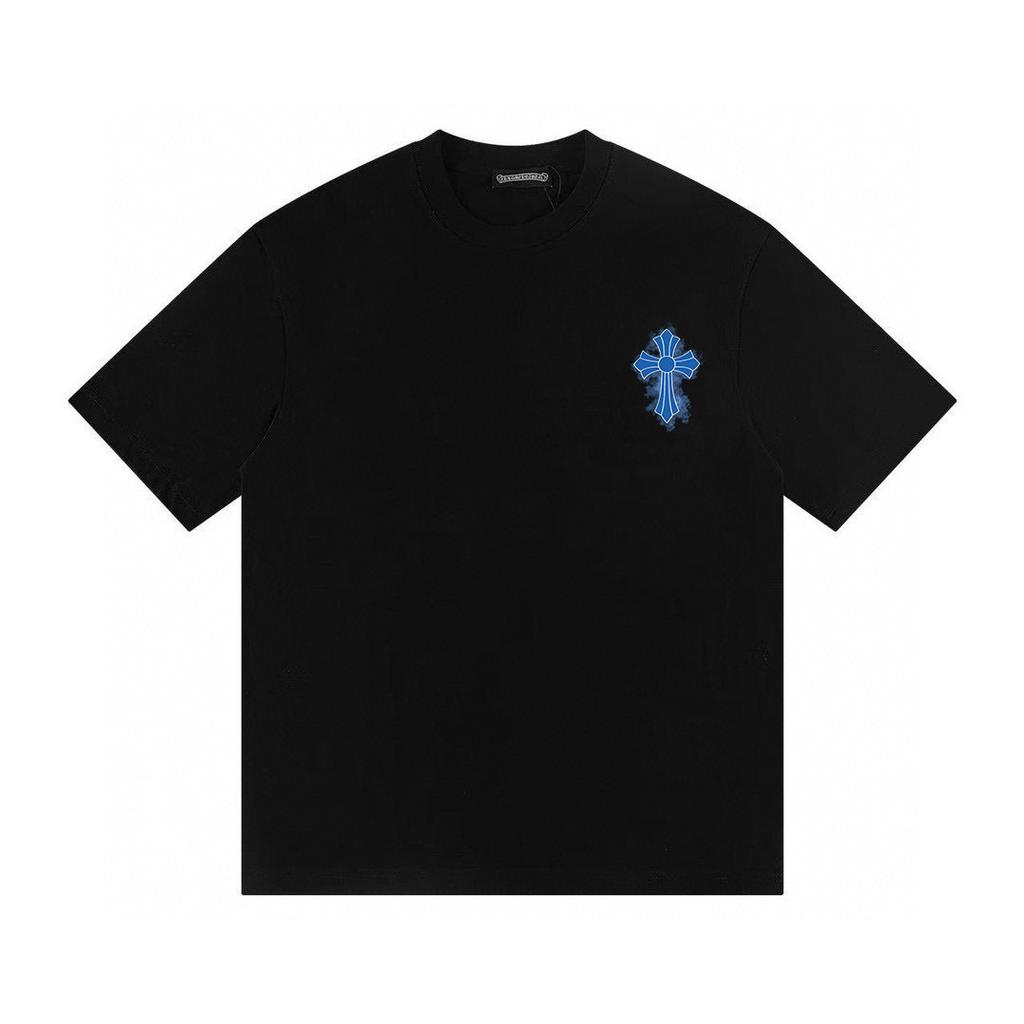 T05 CHROME HEARTS Estate 2026 Nuova T-shirt di Cotone di Alta Qualità Girocollo Larga Taglia Grande Unisex T-shirt per Coppia