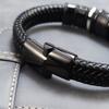 2026 New Style Domineering Hand-woven Combination Accessory Stainless Steel Men's Leather Bracelet Fashion Man Jewelry Wholesale