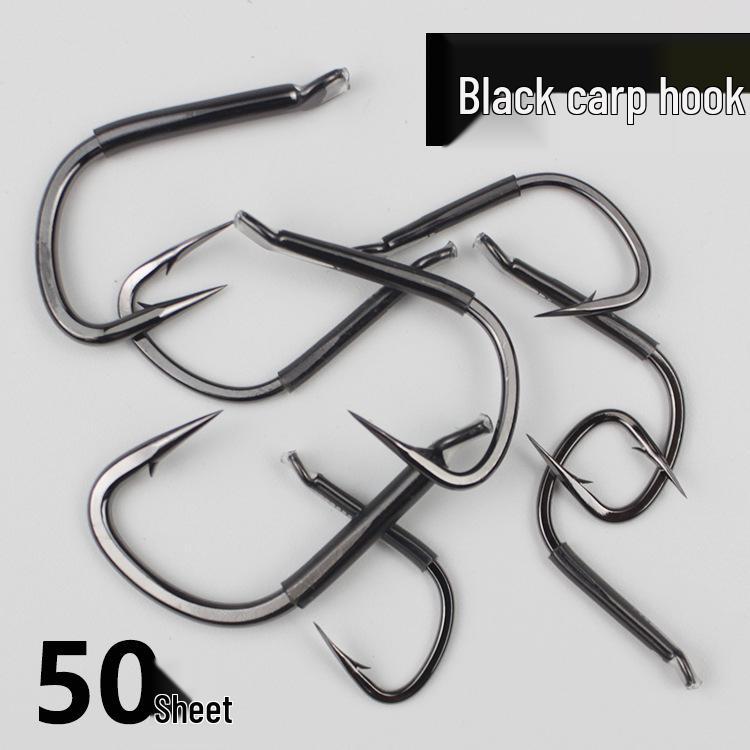 

Усиленный синий карповый крючок с бородкой и смещенным ушком для крупной рыбы и осетра Size 7