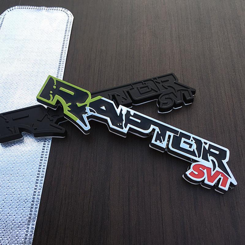 BBBF7 1pcs 3d Metal RAPTOR SV1 Emblem Car Sticker Car Styling For Ford Kuga Raptor SVT F150 F250 F350 F450 F550 F650 Auto Accessories