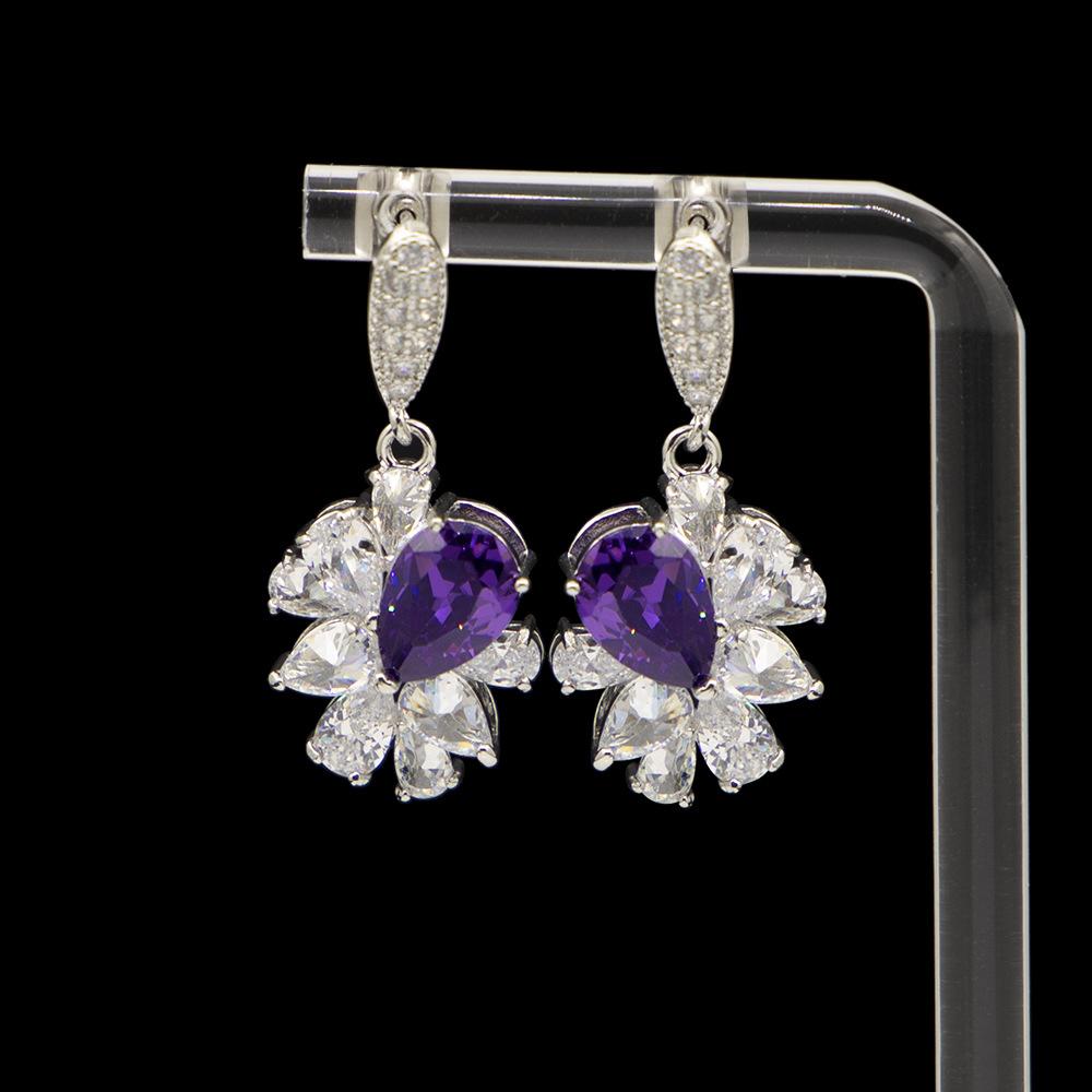 Wassertropfen Blume Zirkon Ohrringe Hohe Qualität und Modische Feenohrringe mit einem Hauch von Luxus