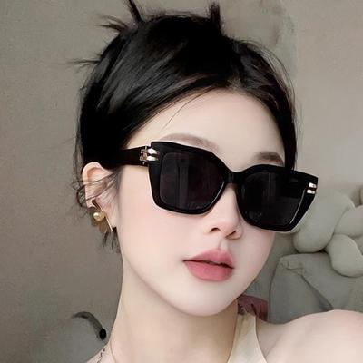 Novedad Montura Grande Gafas de Sol para Mujer Nuevas Negras Lujo Diseñador Gafas de Sol Femeninas Alta Tendencia Viaje Gafas para Sol Uv400