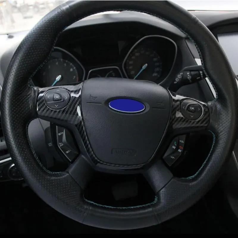 Car Styling Steering Wheel Trim Cover Sticker Decoration Case For Ford Focus 3 MK3 (2012-2014)/For KUGA 2013-2015