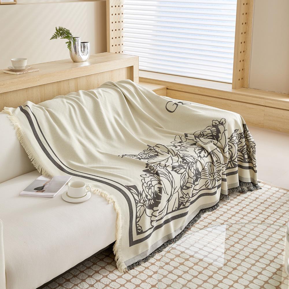 Telo Copridivano Francese Copertura Completa Antiscivolo Universale per Tutte le Stagioni Alta Sensazione Copridivano in Pelle Universale Coperta Copertura Anti-Graffio