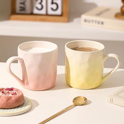 High Value Gradient Mug for Home Use Girls Drinking Water Cup Design Sense Ceramic Cup Couple Breakfast Cup Coffee Cup