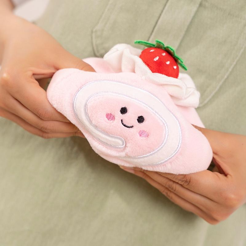 Cartoon Anime Kawaii Swiss Roll Plush Dolls Cute Happy Strawberry Chocolate Matcha Flavor Cake Toys Kids Handmade Gifts