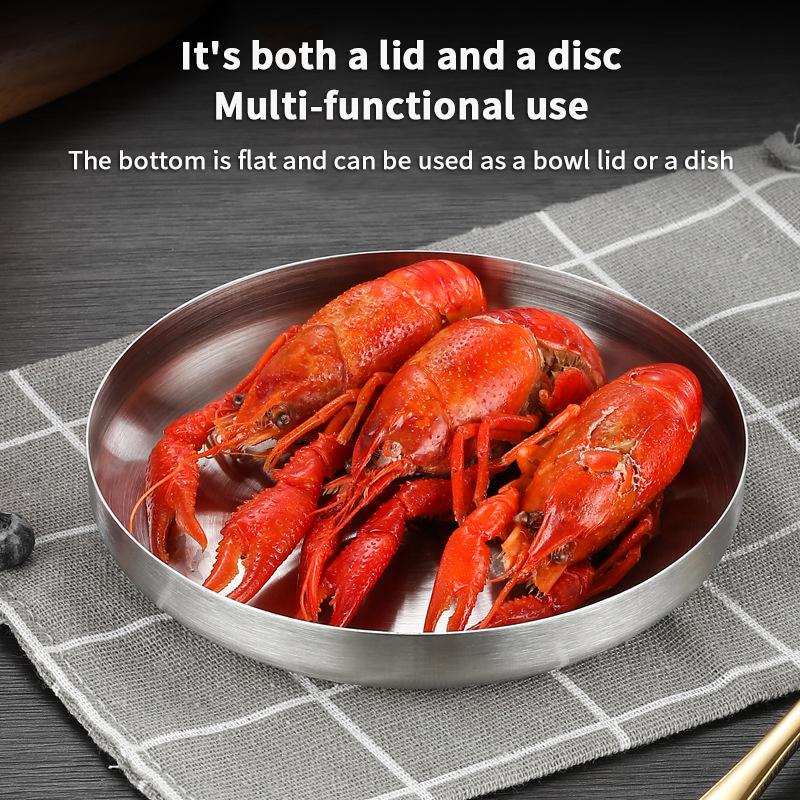 Korean Style 304 Double-layer Thick Durable Stainless Steel Rice Bowl Soup Rice Bowl Cuisine Home Child Small Bowl Cuisine