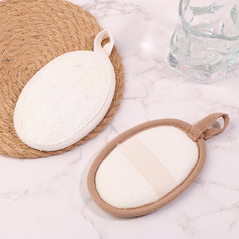 Přírodní lufa na tělo koupelová exfoliační houba měkký sprchový kartáč čisticí podložka exfoliační sprchová houba nástroj pro péči o pokožku těla