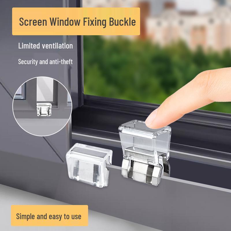 Multi-Function Child Safety Window Lock & Anti-Pinch Screen Buckle