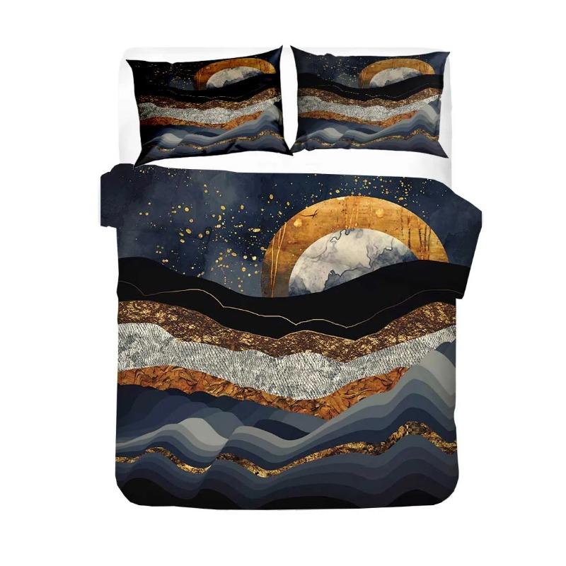 Print Hight Quality Duvet Cover Sets Galaxy Wolf Bedding Set 2/3pcs Quilt Cover Bed Linens Home Textile UK // Size