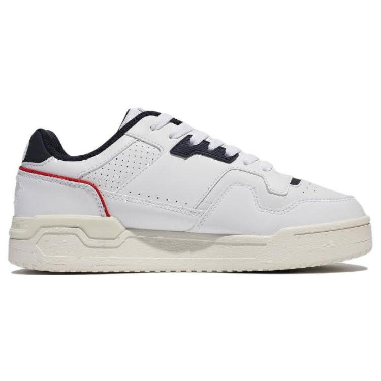 FILA Targa Leather Platform Low top Skateboard Shoes Unisex White Black Korean Style 1TM01822E_147