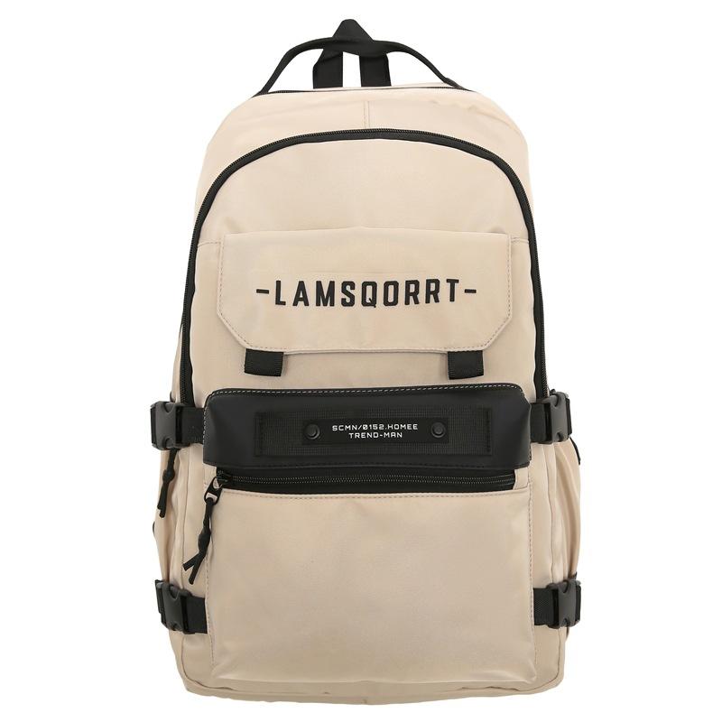 Boys Backpack Student Junior High School Backpack Large Capacity Backpack Daily Matching Travel Simple Leisure Backpack