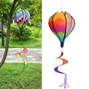Hot Air Balloon Wind Spinners Rainbow Sequin Rotating Balloon Spinner Rainbow Balloon Pinwheel for House Garden Porch Yard