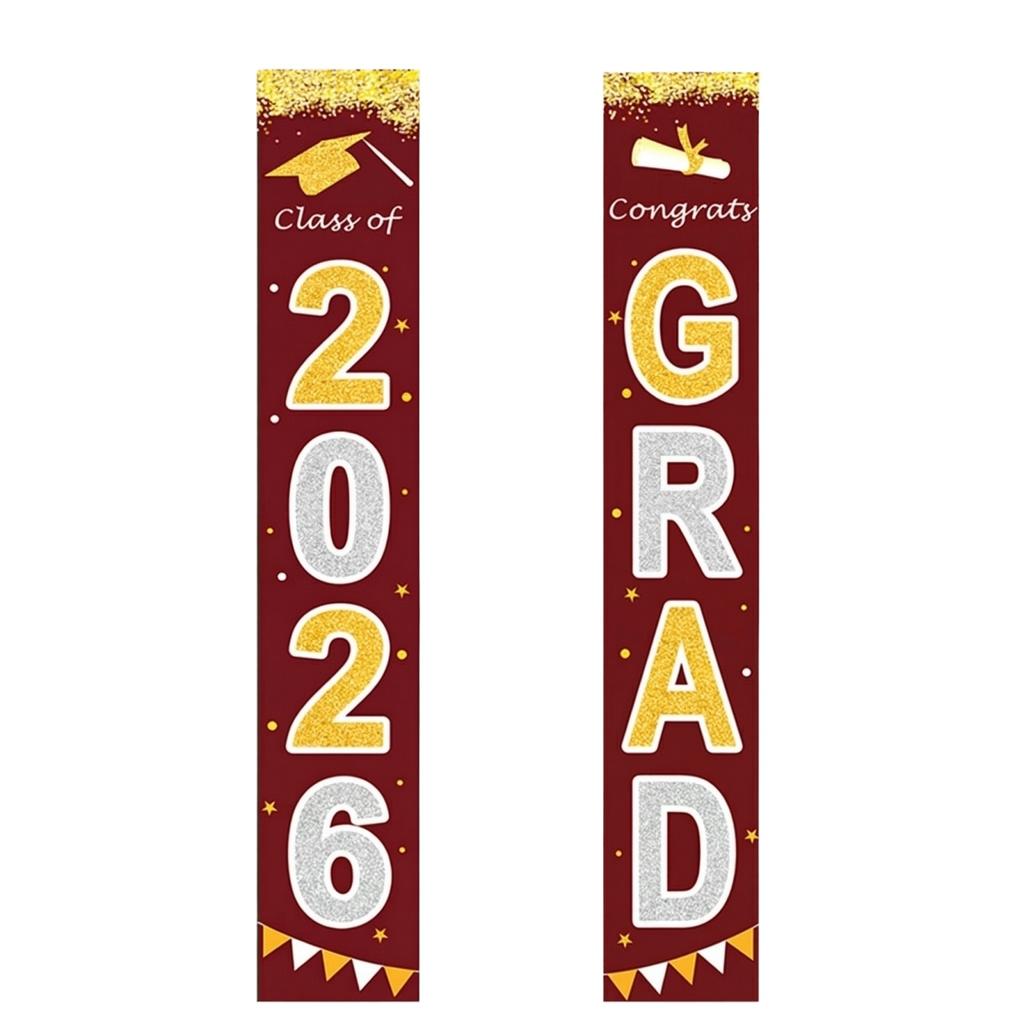 Graduation Class Decoration Door Flag Hanging Flag Graduation Party Decoration Supplies