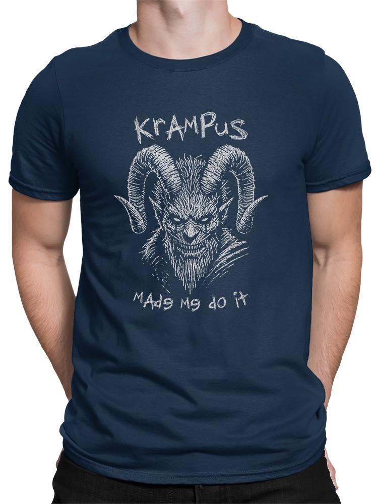 Krampus Made Me Do It Scary Christmas Men s T-shirt XL