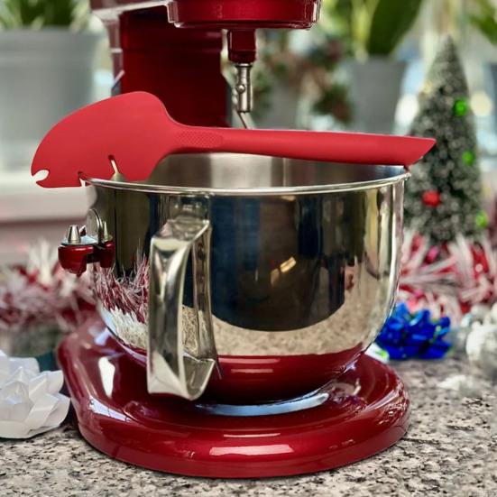 2Pcs/Set Baking Dough Scraper Heat-Resistant Mixing Scraping Batter Silicone Spatula Easy To Clean Kitchen Tool