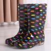 Fashion outer wear medium tube waterproof shoes rain shoes rain boots women's summer kitchen work rubber shoes adult treading overshoes non-slip