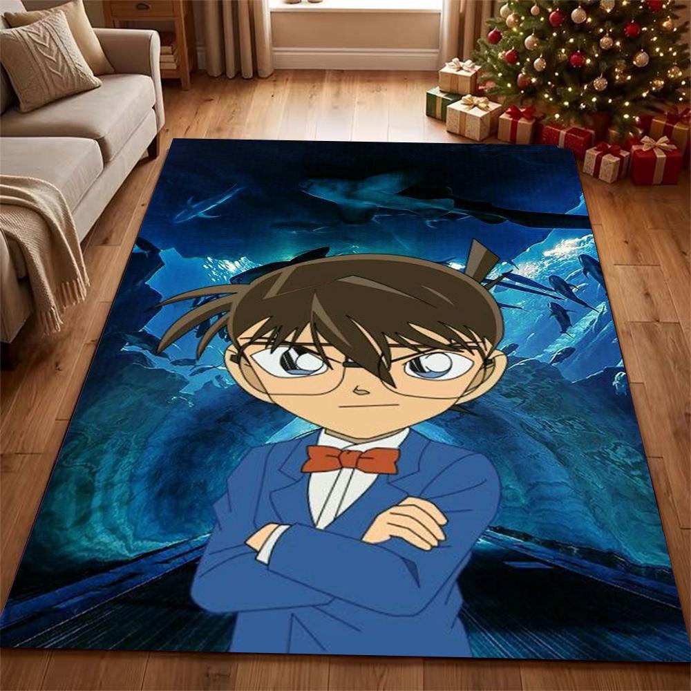Detective Conan Night Mystery Printed Rug Soft Nonslip Carpet For Gaming Room Computer Chair Home Decor Great Holiday Gift