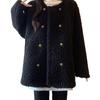 Plus Size Thick Lambswool Coat - Women's Warm, Stylish and Age-Reducing Winter Cardigan