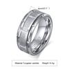 [Rockyu] Accessories Rings Men's Silver Tungsten Ring Simple 8mm Matte Finish Wide