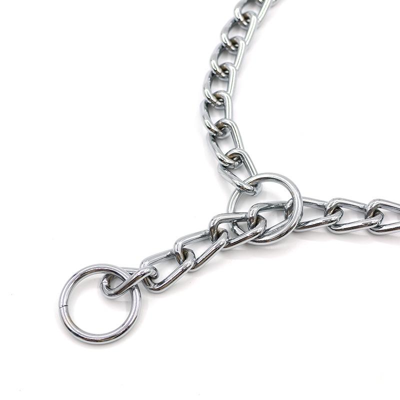 Lanț de gât P-chain Lanț de fier cu trei verigi, Lanț de gât cu buclă dublă, Golden Retriever Teddy