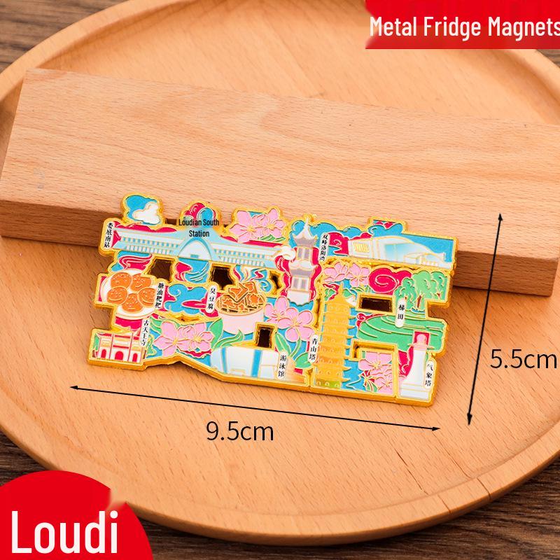 Jinan China City Metal Refrigerator Magnet 2025: Creative Cultural Design