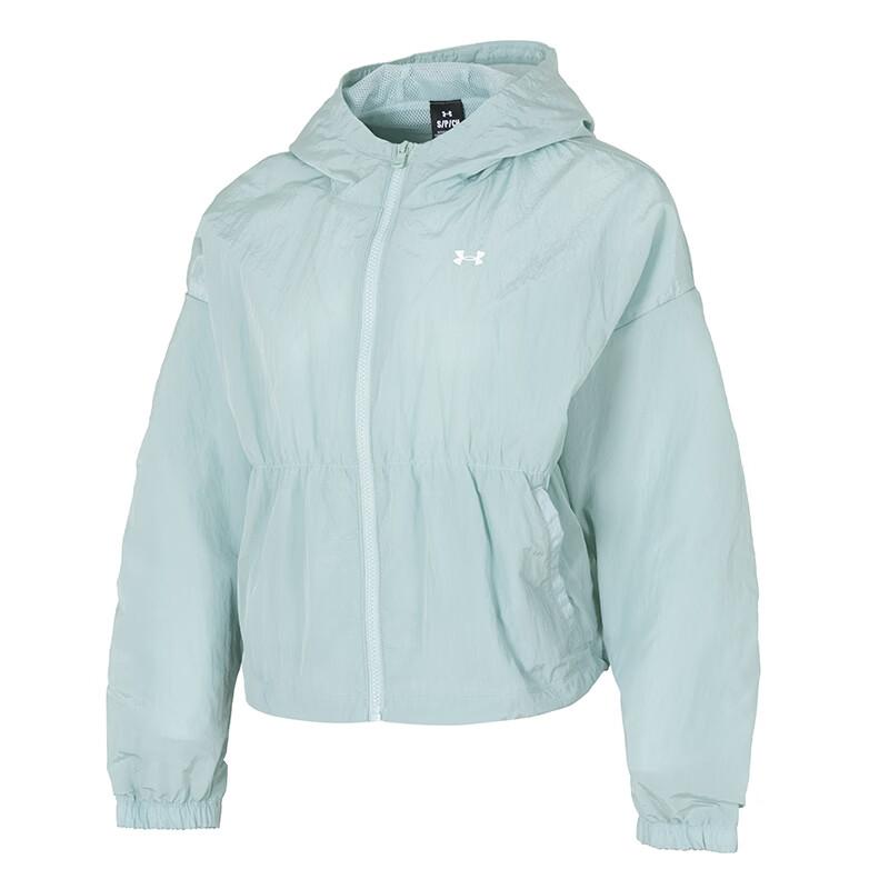 Under Armour Woven Hooded Training Zip Jacket Women jackets 6010942-477 XS