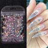 Holographic Star Shaped Nail Patch Laser Silver Four Corner Star Nail Glitter Laser Flash Shiny Film Nail Decoration