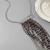 Alloy Tassel Chain Brooch Exaggerated Water Droplet Tassel Clothing Tie Pin Necklace Jewelry