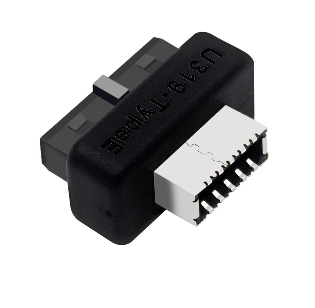 Computer Motherboard USB3 19P20P To TYPE-E Adapter Chassis Front TYPE-C Plug Port Integrated Molding