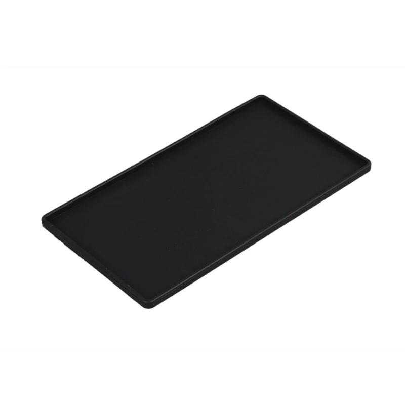 Silicone Flat Tray Square Anti-slip Bathroom Soap Coffee Tea Cutlery Holder