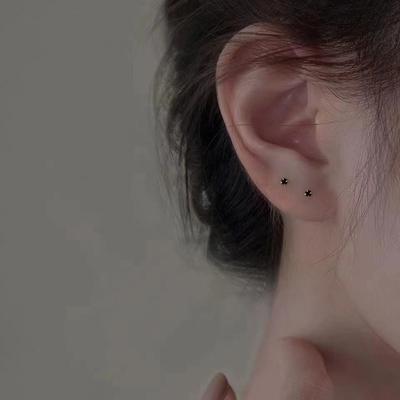 1Pair Trendy Mini Zircon Stud Earrings For Women Girls Daily Geometry Small Earrings Ear Bone Nail Jewelry Accessories