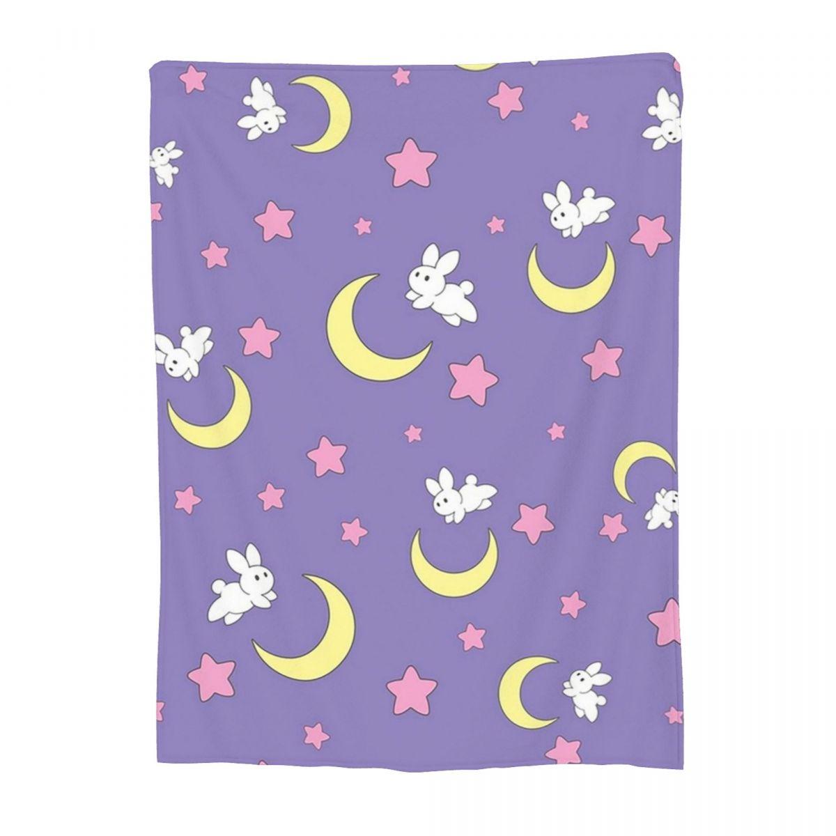 Rabbit Of The Moon Blanket Flannel Warm Sofa Throw Blankets For Couch Bedding Outdoor Throws Bedspread Quilt 30x40in