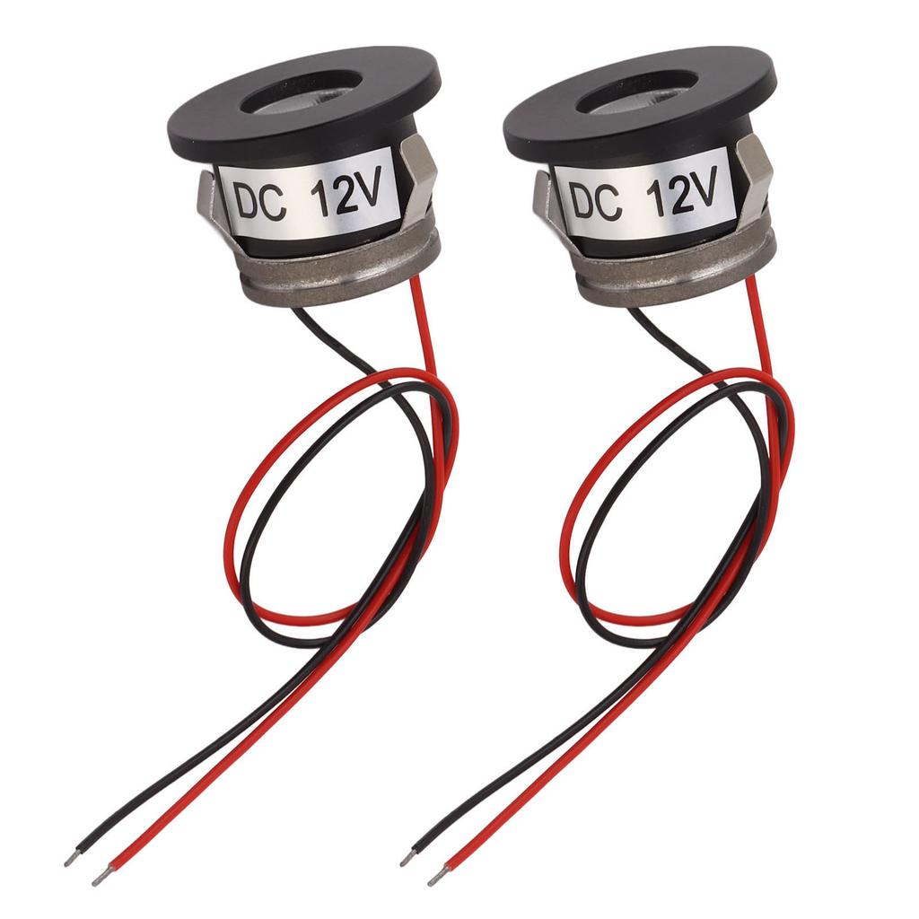 2PCS Recessed Mini LED Spotlight 15 Degrees 1 Watt 80LM Small LED Spotlight for Jewelry Showcase 12VDC