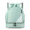 Women's Large Capacity Sports Drawstring Backpack with Shoe Compartment - Ideal for Basketball, Football, and Gym Use