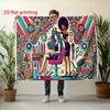 Retro Hair Salon Tapestry, Pop Art Barber Shop Background Cloth, Salon Studio Wall Decor