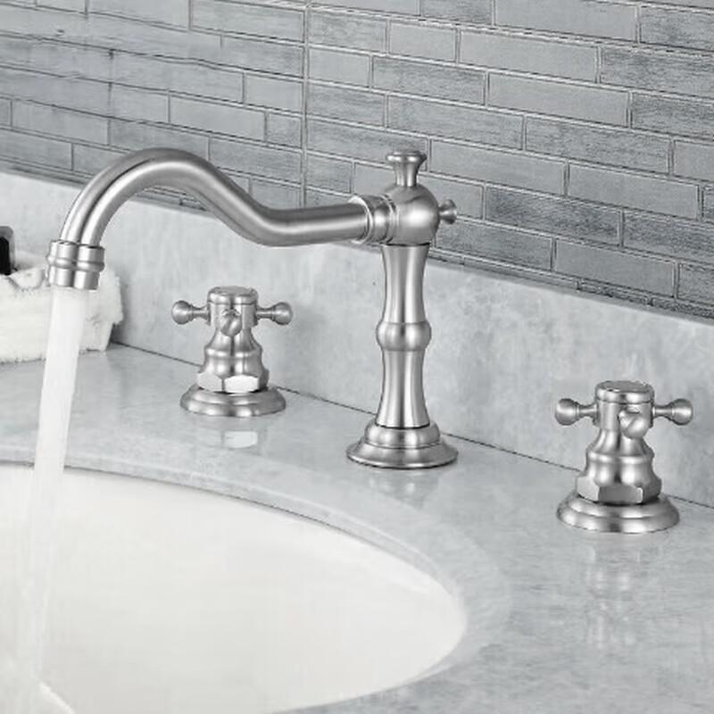 Vintage Three-Hole Basin Faucet Set